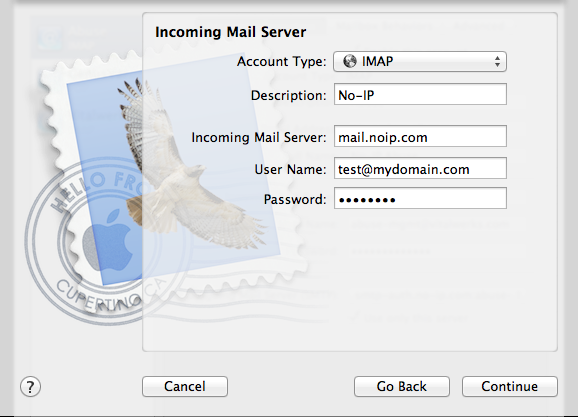 how to choose outgoing mail server mac