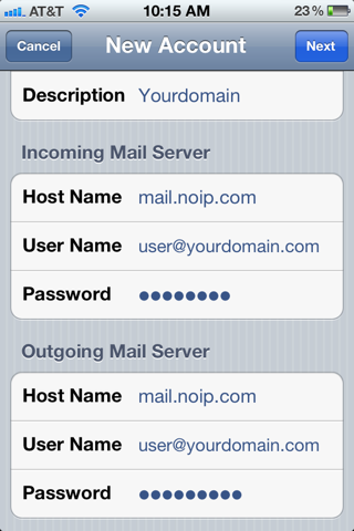 træ Optø, optø, frost tø Lægge sammen Setting Up POP/IMAP Email on an iPhone | Support | No-IP Knowledge Base