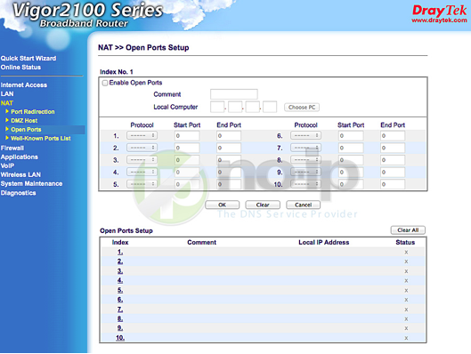 Port Forwarding on a Vigor Router