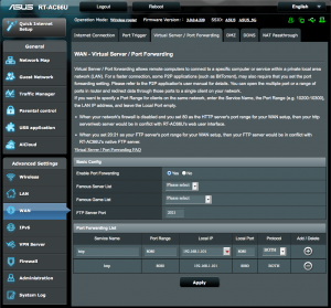 Asus Port Forwarding 8080