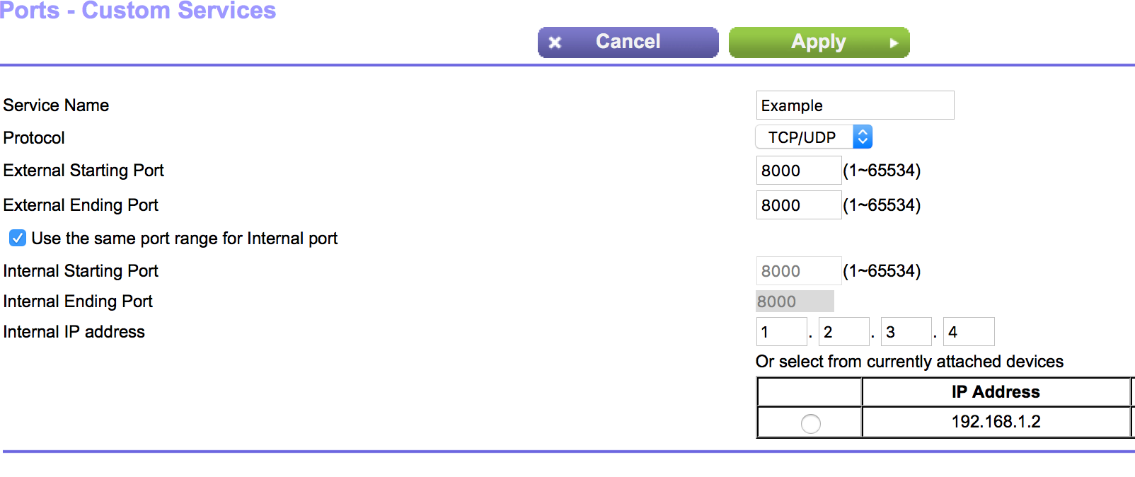 static ip address for netgear router