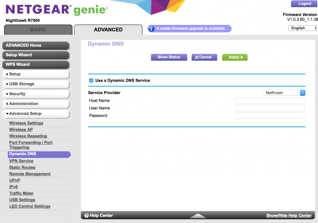 Netgear DDNS with No-IP