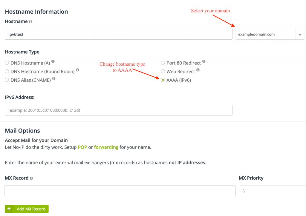 How do I create an AAAA record? – Support