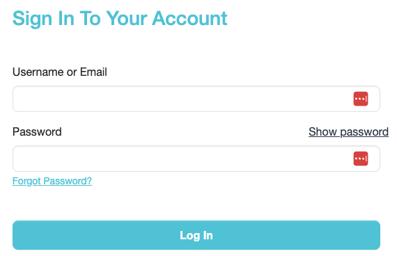 No-IP login account page with username/email and password fields
